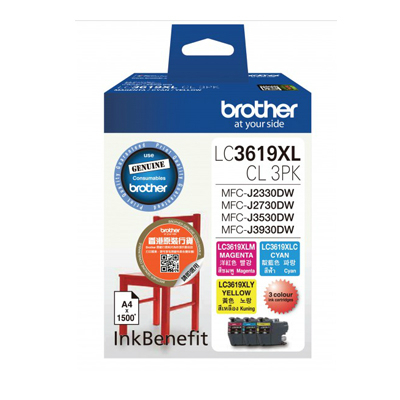 BROTHER LC-3619XLCL3PK INK (C/M/Y) COLOR SET(101028113)