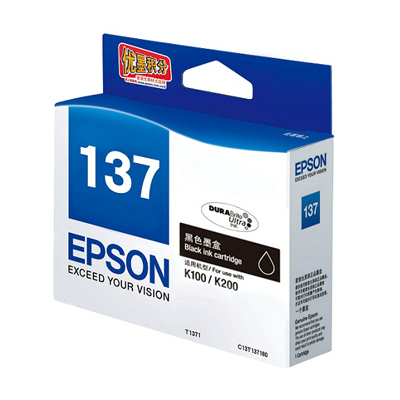 EPSON T137180 BLACK INK FOR K100/K200(101052420)