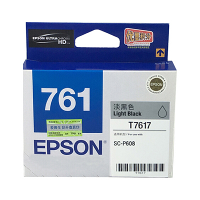 EPSON C13T761780 LIGHT BLACK FILL VOLUME INK CARTRIDGE FOR P608(101052532)