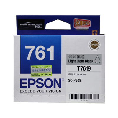 EPSON C13T761980 LIGHT LIGHT BLACK FILL VOLUME INK CARTRIDGE FOR P608(101052534)
