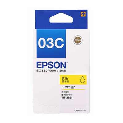 EPSON C13T03C483 YELLOW INK CARTRIDGE FOR WORKFORCE 2861(101052666)