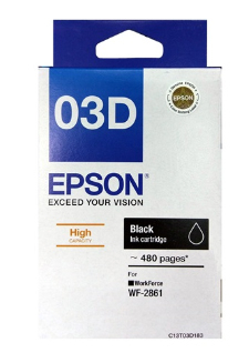 EPSON C13T03D183 BLACK HIGH CAP INK CARTRIDGE FOR WORKFORCE 2861(101052667)