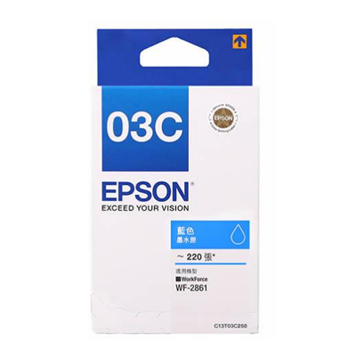 EPSON C13T03C283 CYAN INK CARTRIDGE FOR WORKFORCE 2861(101052664)