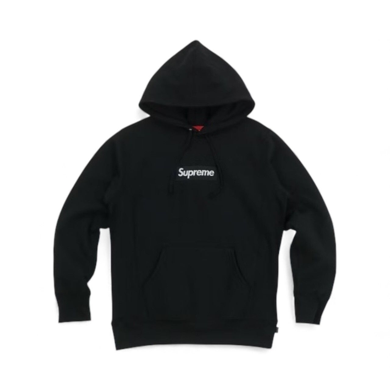SUPREME 16FW BOX LOGO HOODED SWEATSHIRT GREY / BLACK FULL SIZE