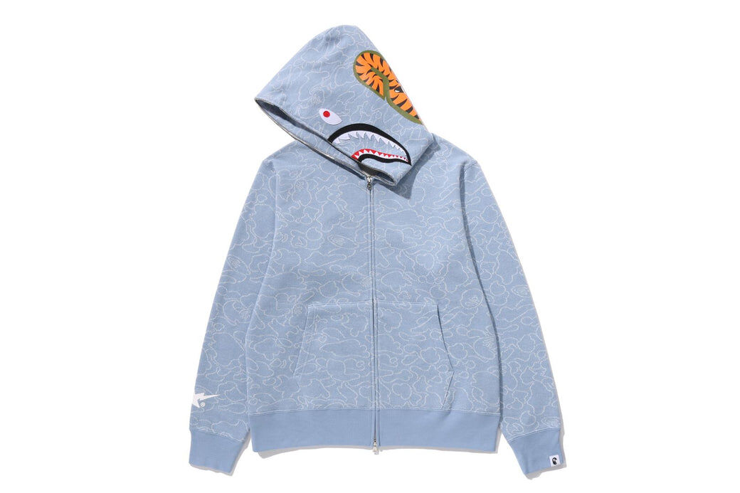 2025AW A BATHING APE BAPE x OVO NEON 1ST CAMO JACQUARD SHARK FULL ZIP HOODIE 聯名 鯊魚 連帽 外套 現貨 1L73-115-909