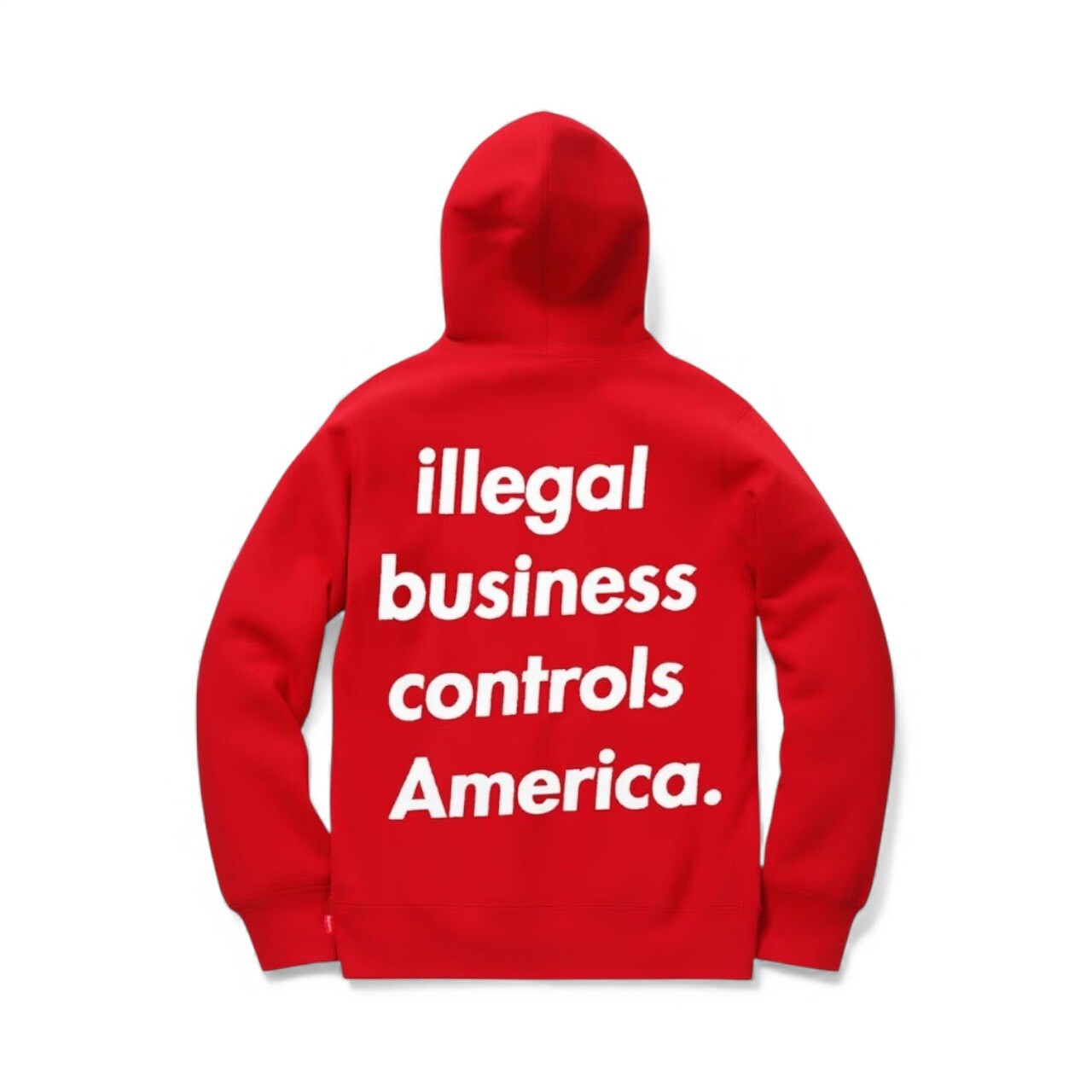 SUPREME 18SS ILLEGAL BUSINESS HOODED SWEATSHIRT RED / BROWN / BLUE FULL SIZE