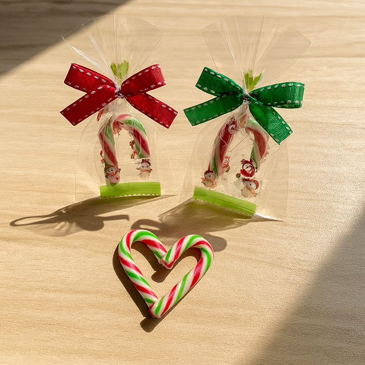 聖誕節拐杖糖,聖誕拐杖糖果蝴蝶結包裝,Christmas candy canes, Christmas candy cane bow wrapping