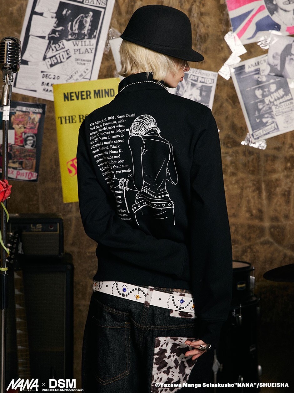 I DON‘T SMOKE X NANA  條紋Logo印花 雙頭拉鏈 立領 運動外套  DONSMOKE