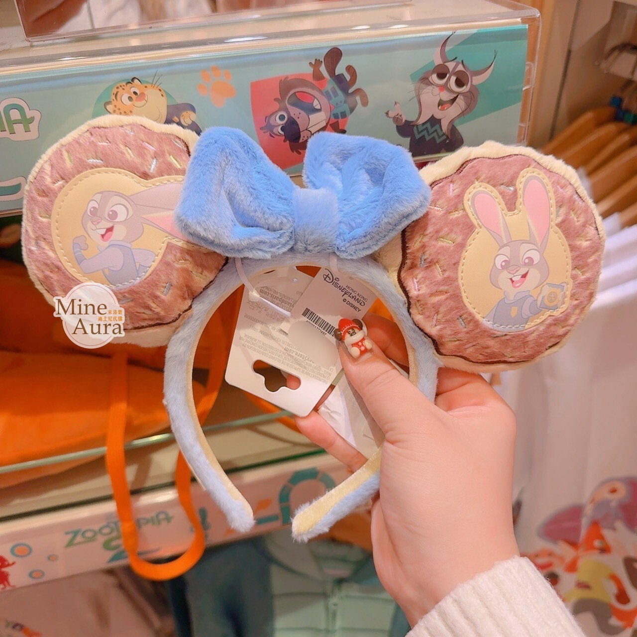 哈茱蒂 Judy 兔 甜甜圈 圖案 米奇耳造型 髮圈 髮箍 動物方城市 Zootopia -香港迪士尼樂園