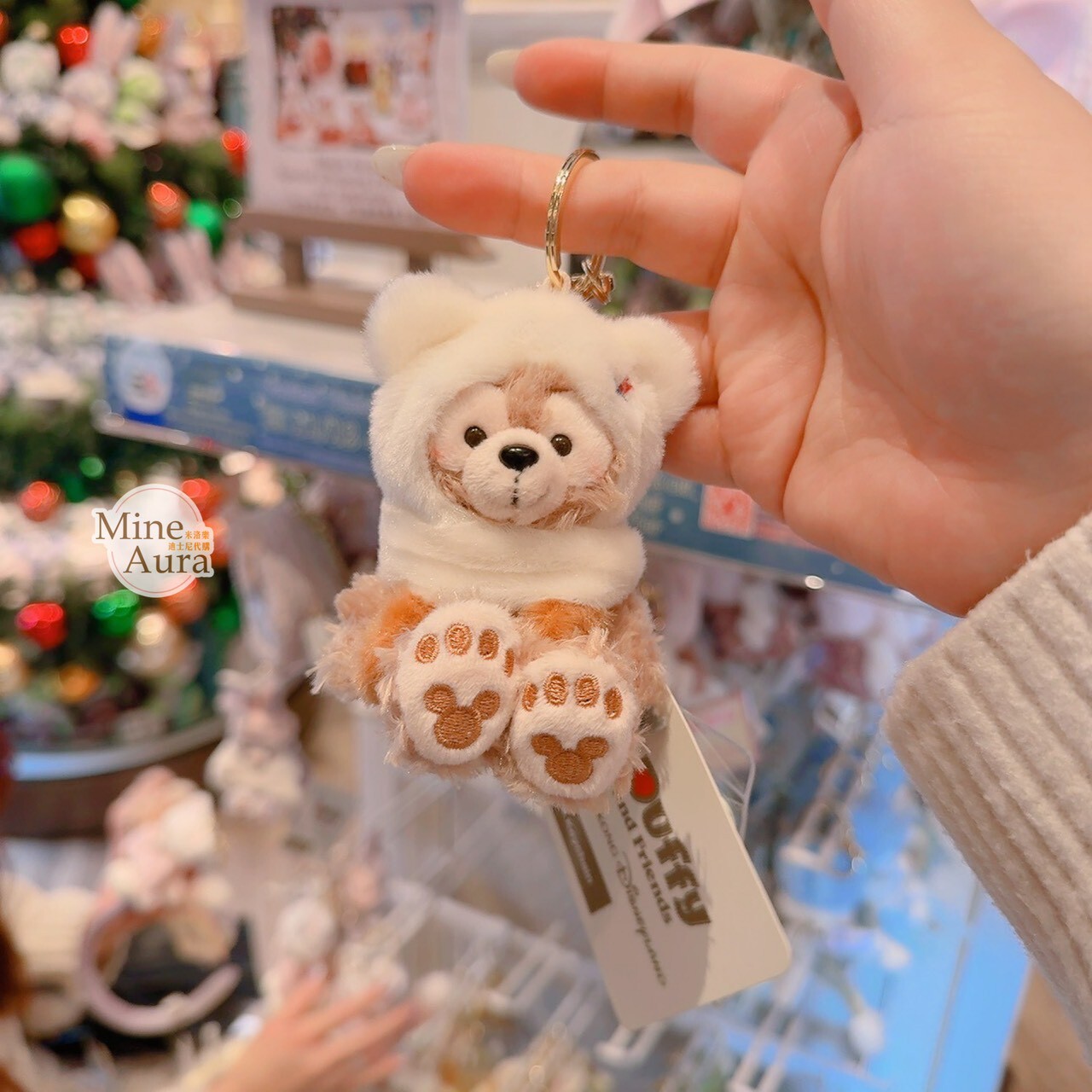 溫馨冬日 達菲 Duffy 與好友 達菲 Duffy 絨毛 鑰匙圈 吊飾 -香港迪士尼樂園