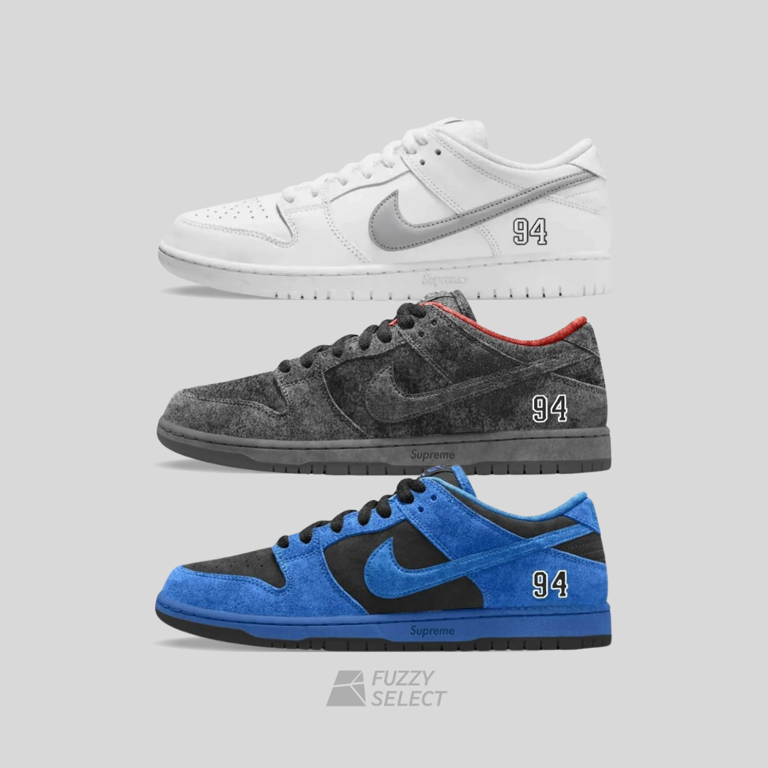 【逢甲 FUZZY】Supreme x Nike SB Dunk Low 聯名 全黑 HQ8487-001 白灰 HQ8487-100 藍黑 HQ8487-400