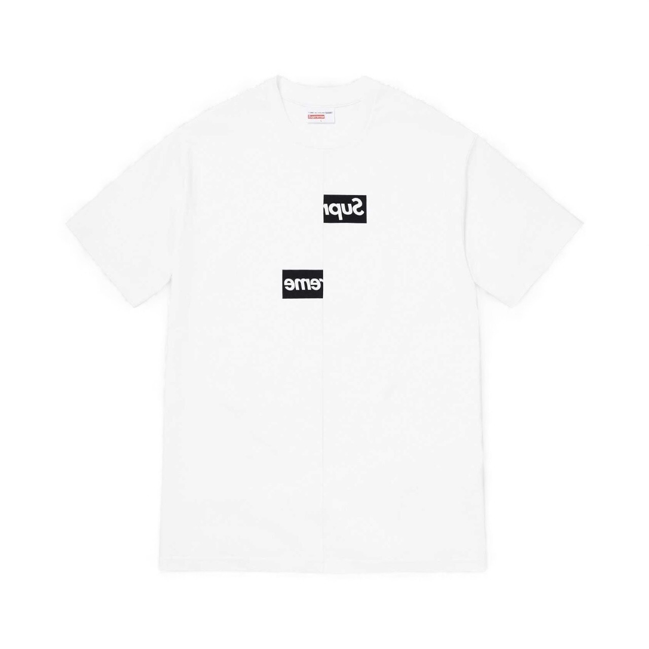 Supreme 18FW CDG Comme Des Garcons SHIRT SPLIT Box Logo tee FULL SIZE