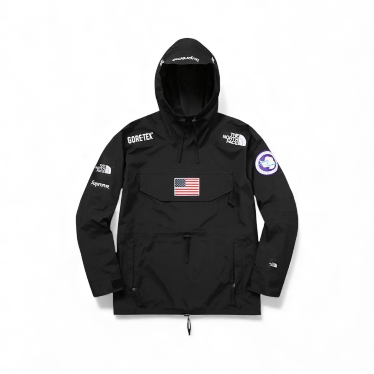Supreme SS17 x The North Face Trans Antarctica Expedition Pullover Jacket BLACK FULL SIZE