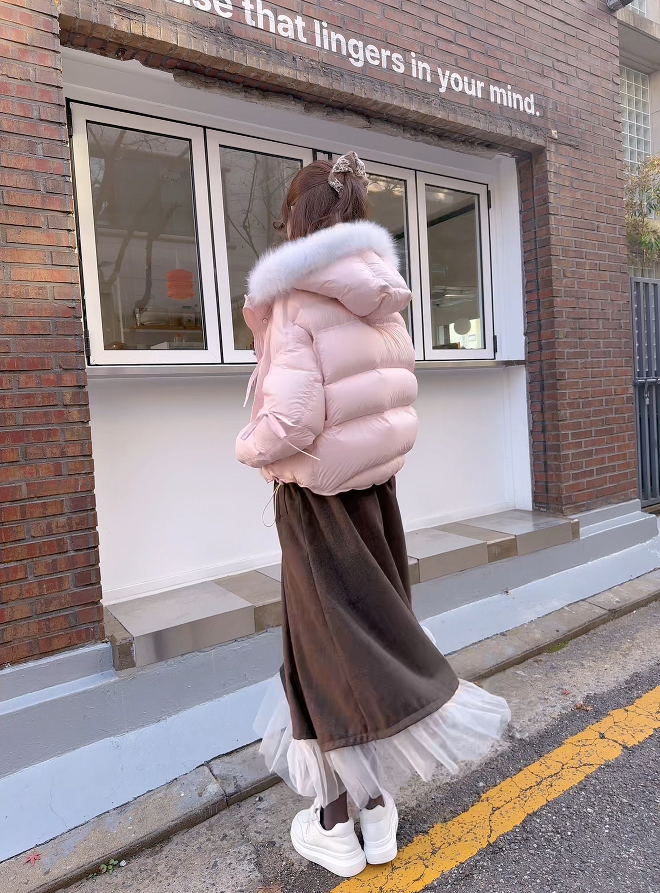 *BJ2 MADE SERIES* THE AUSTRALIA WOOL 🐏 BROWN TAILORED YARN DRESS KR 1126