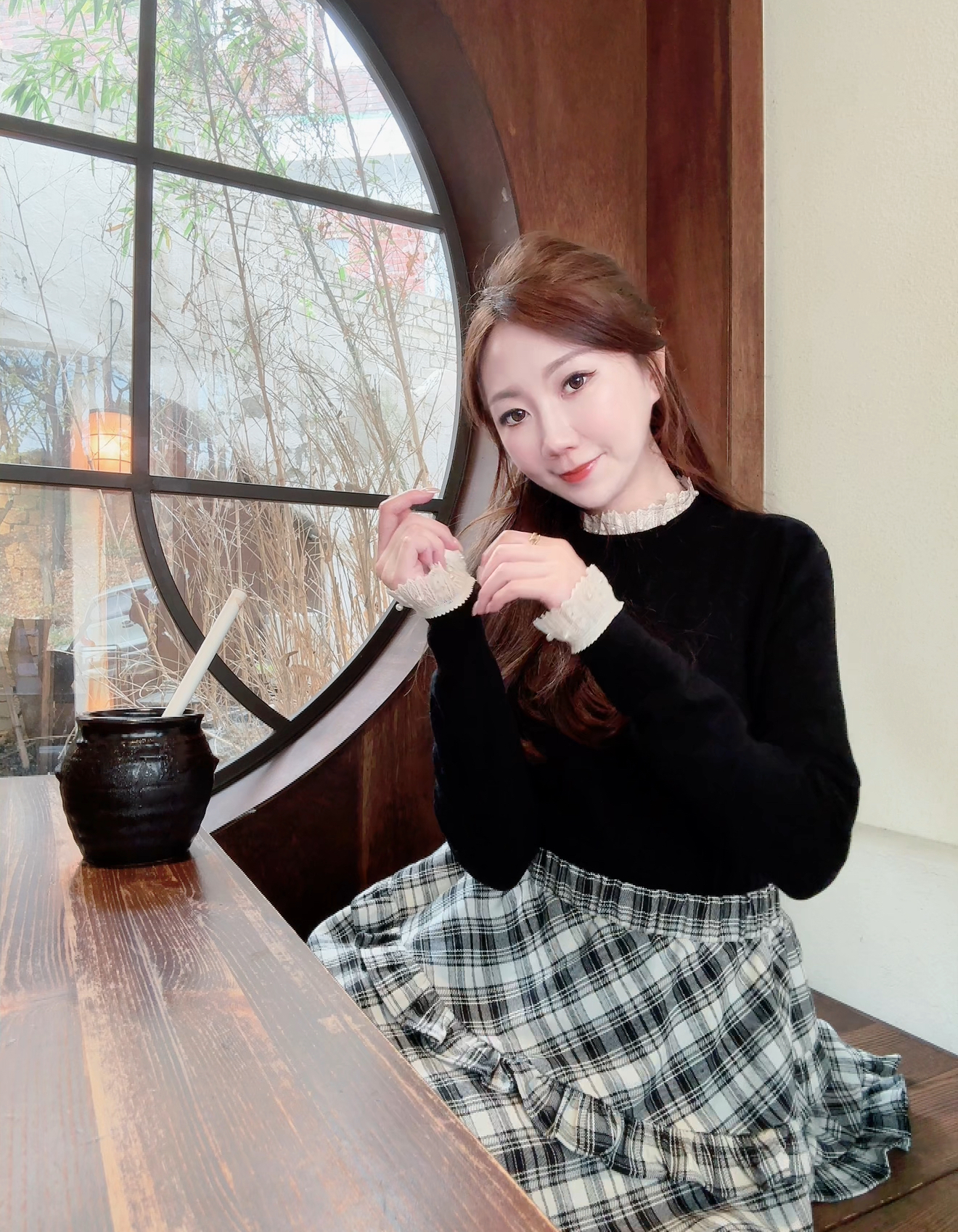 *BJ2 MADE SERIES* THE SOFTNESS MODAL WOOL 🐏 PEARLY LACE INNER TOP KR 1126