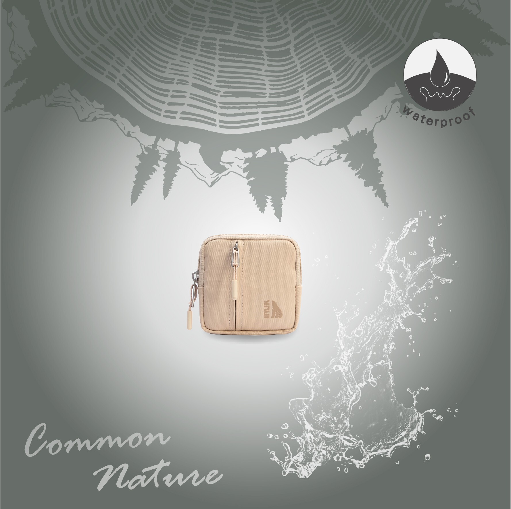 全境防水 口袋零錢包 | Water_Shed Coin Purse 奶茶色