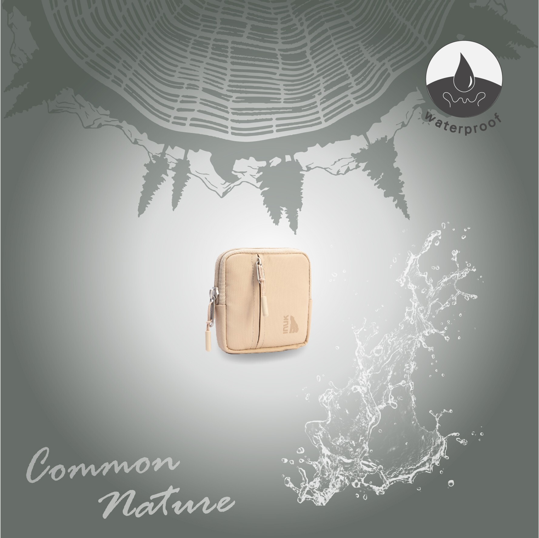 全境防水 口袋零錢包 | Water_Shed Coin Purse 奶茶色