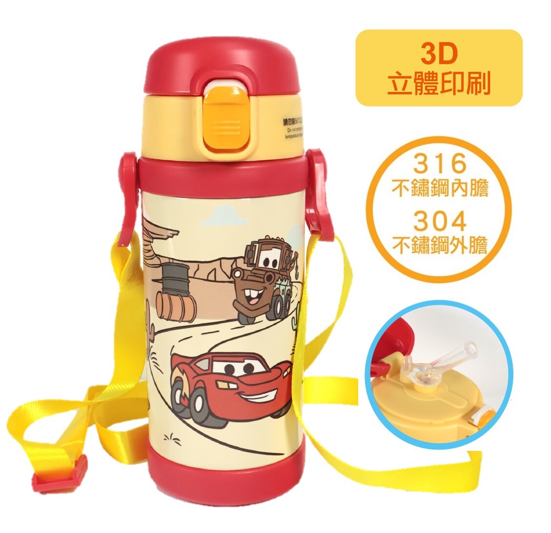 迪士尼反斗車王 - 兒童真空冷熱保溫杯-340ml(連飲管)