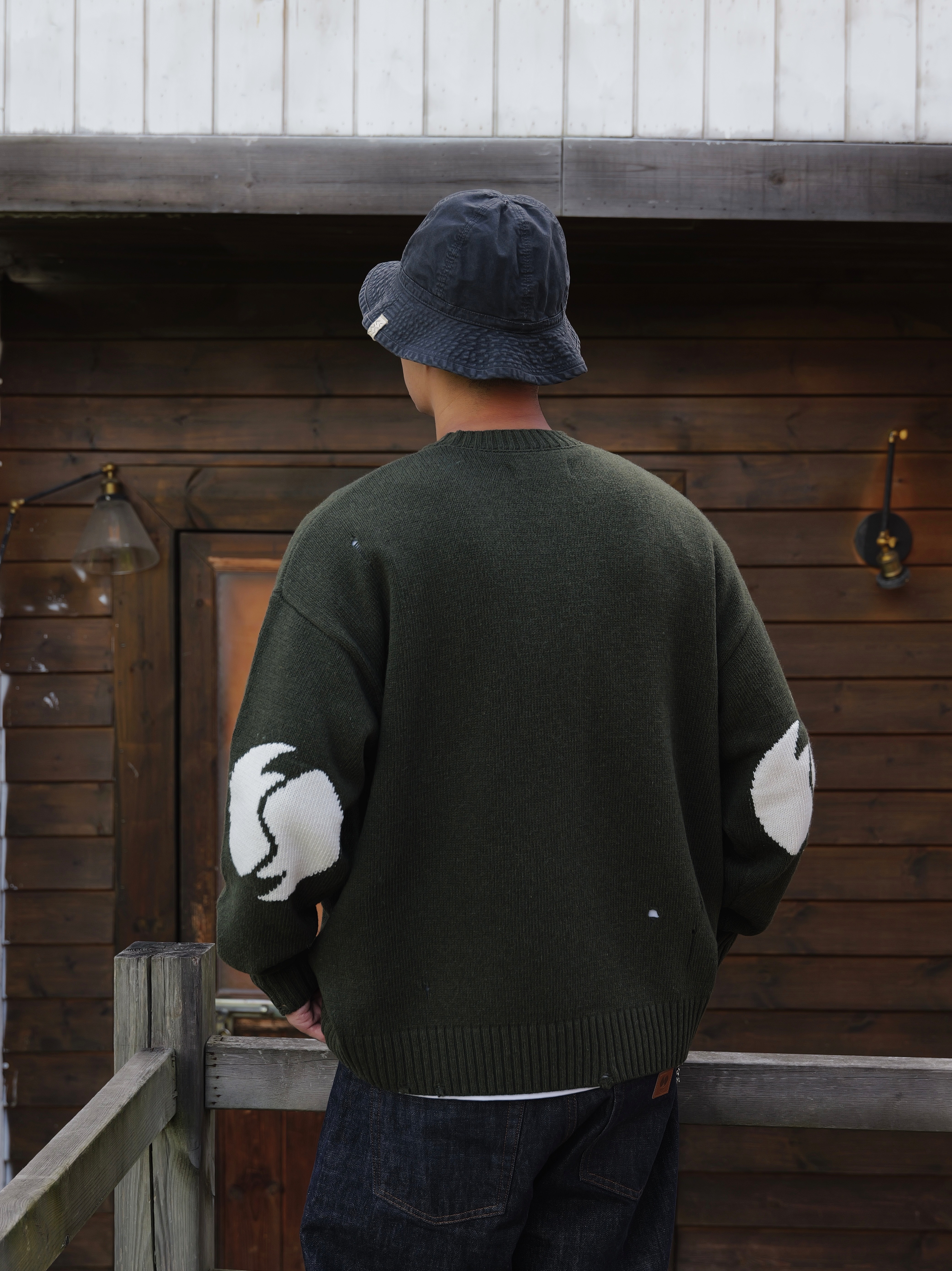 Unbent 25 A/W 羊毛混紡針織太極毛衣