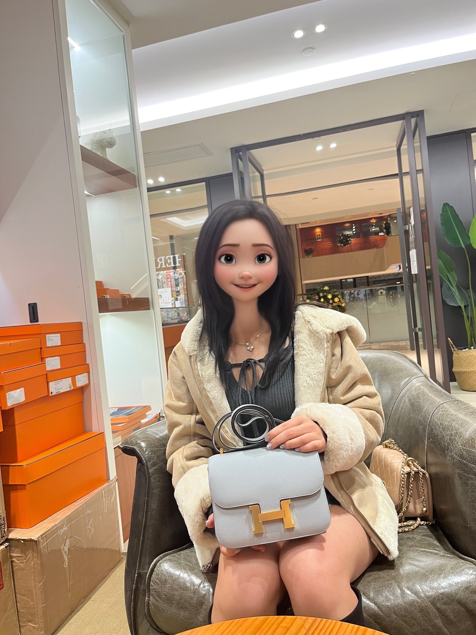 哇！Babe 爽快抱走 Constance mini 冰川藍🫶 大讚呢個色超靚、size 完全啱啱好，睇你咁滿意都開心✨ 多謝你支持，期待下次再幫你搵心水靚袋💞 （12/2025）