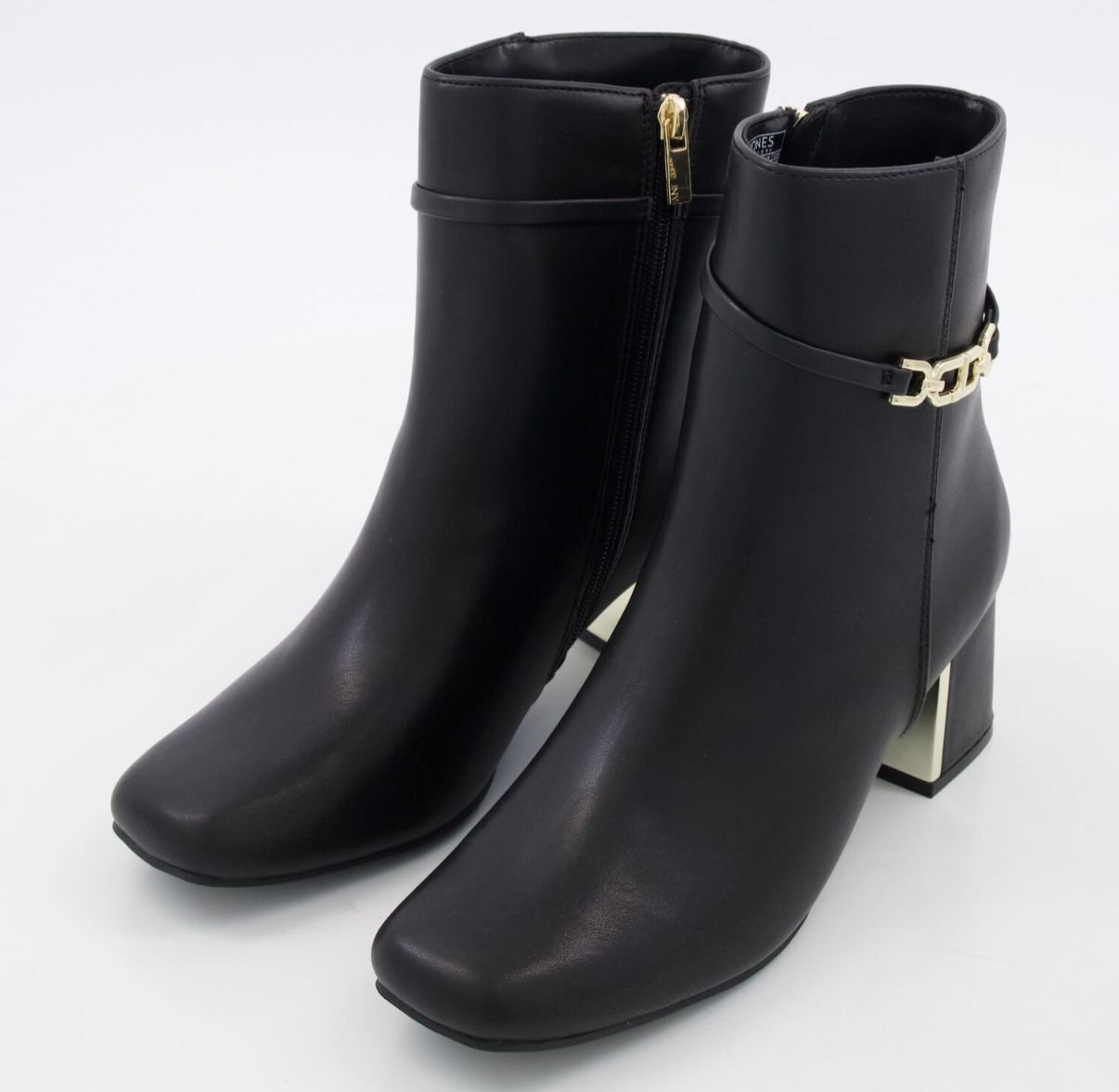 英國代購 (獨立訂單)-JONES NEW YORK Black Block Heel Ankle Boots🎄🎄香港現貨🎄🎄