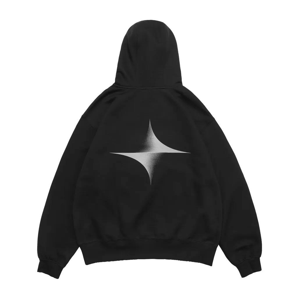 2025AW oqLiq Synergy Hoodie 幾何波形 刺繡 字體 帽T 現貨 25AT10