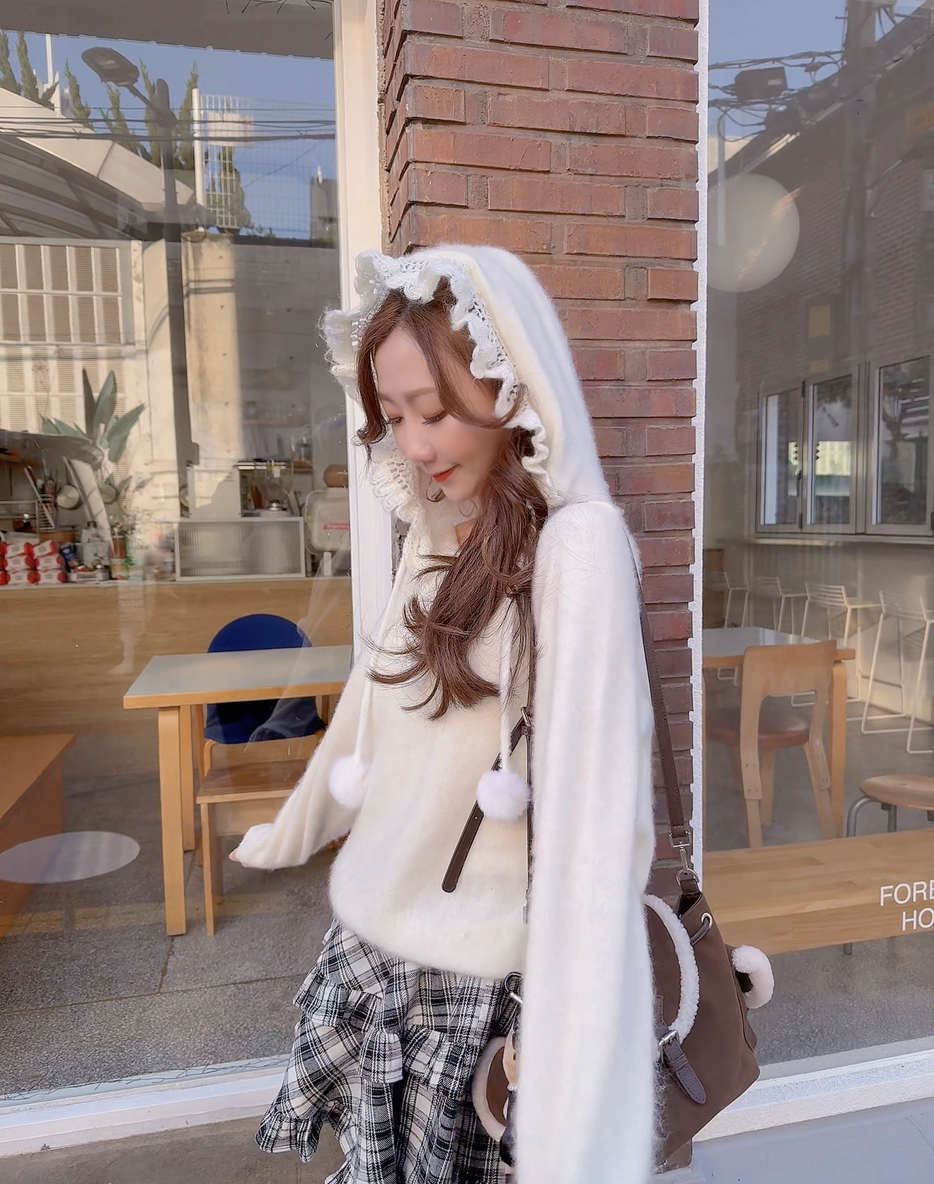 *BJ2 MADE SERIES* 🐏 THE SNOWBALL CASHMERE WOOL CROCHET HAT TOP KR 1126