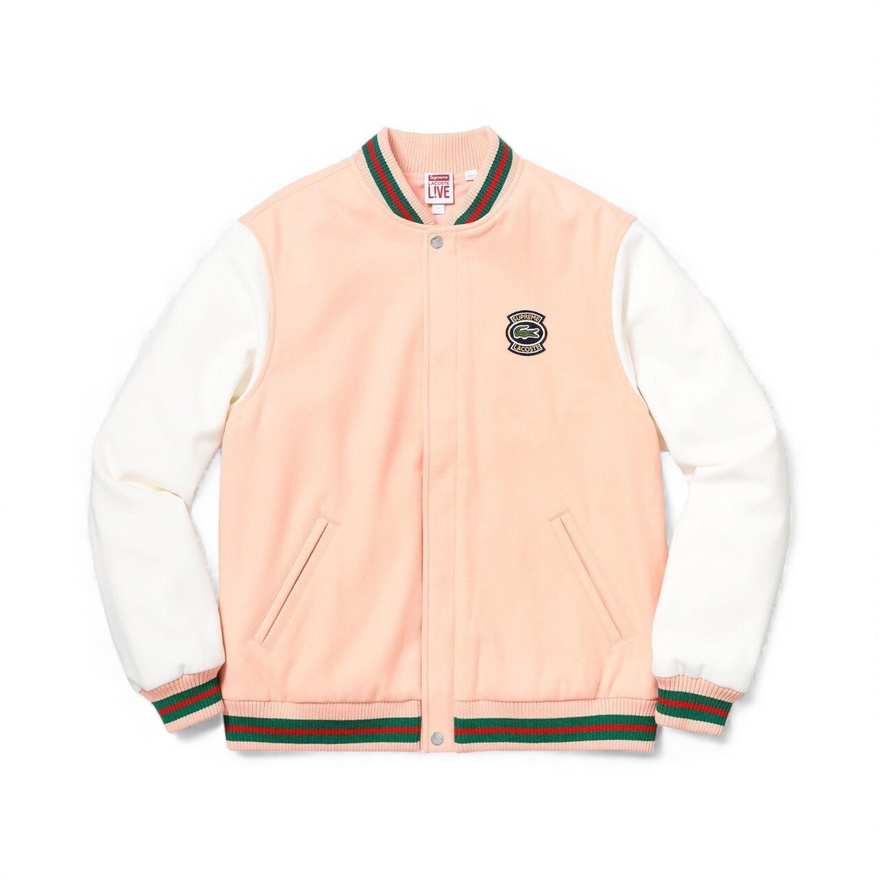 SUPREME 18SS LACOSTE WOOL VARSITY JACKET SIZE S