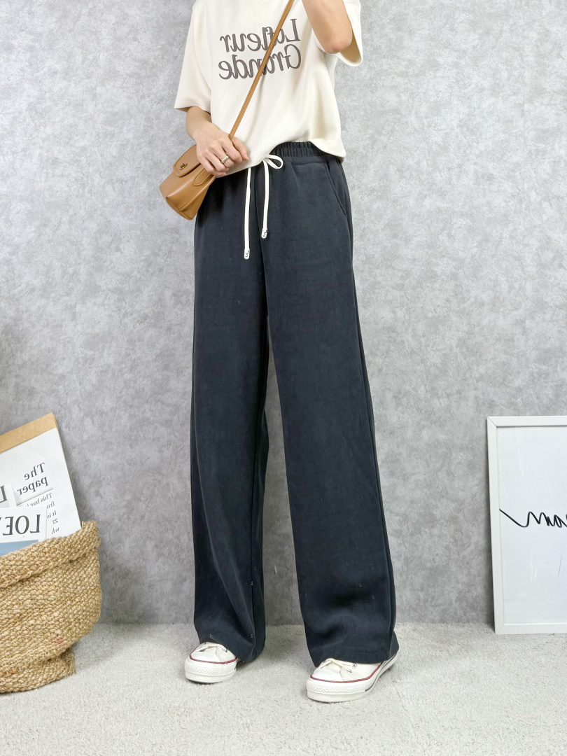 顯瘦直筒版型★加厚羊絨垂墜寬褲⚡️搶現貨⚡️