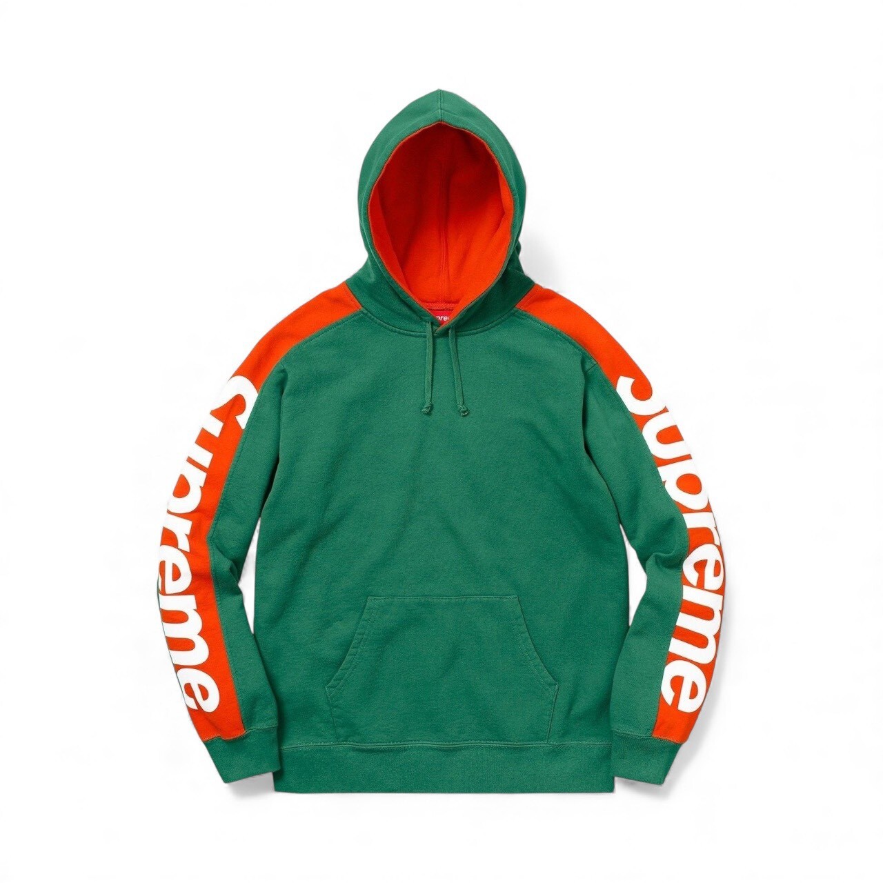 SUPREME SIDE LINE HOODED SWEATSHIRT BLUE / GREEN FULL SIZE