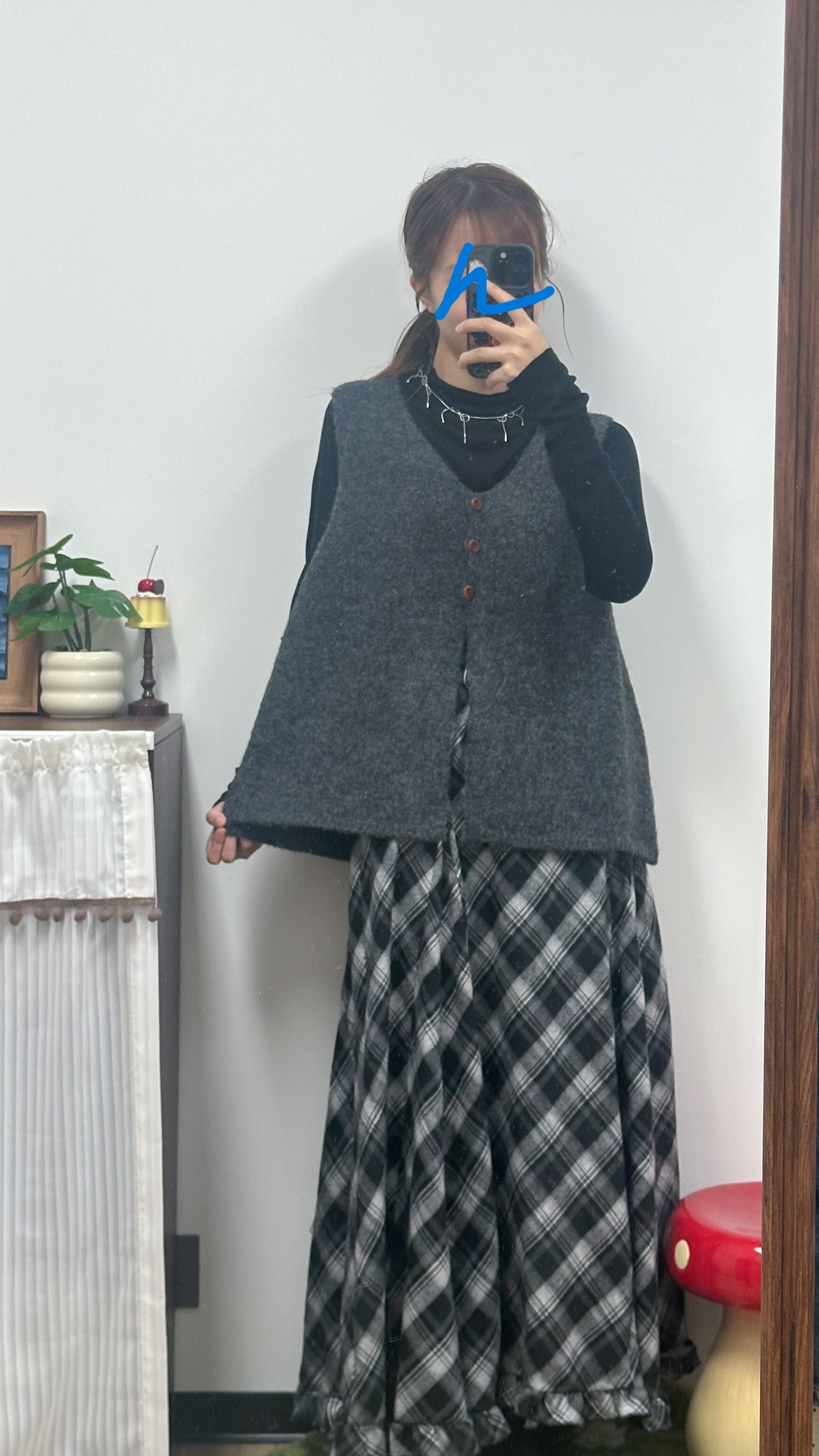 鈕搭背心外搭(啡/灰)