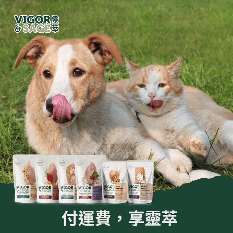 Vigor & Sage 靈萃｜成貓｜人參健體草本無穀糧 / 40g 隨行包*4包 【運費特惠組】