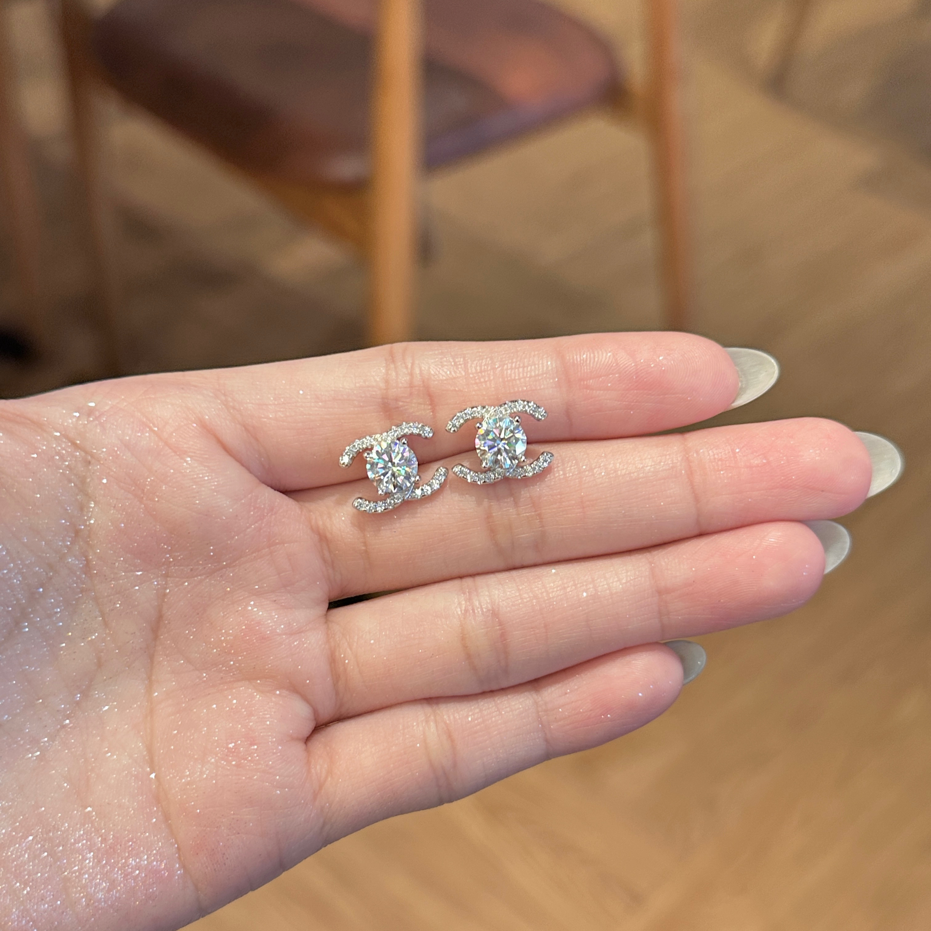 Yves moissanite earrings