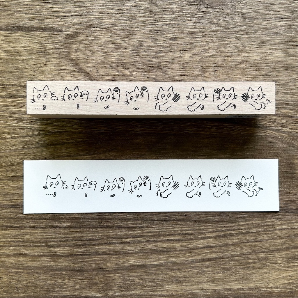 貓貓拳 長型 木製印章｜日本 ARTE