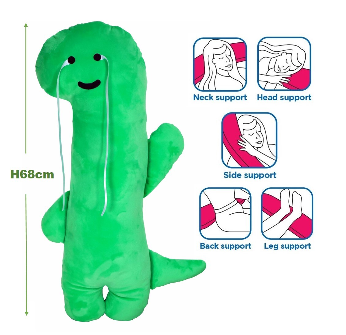 JOGUMAN STUDIO - 療癒系恐龍|長條抱枕 |娃娃公仔攬枕 (大)