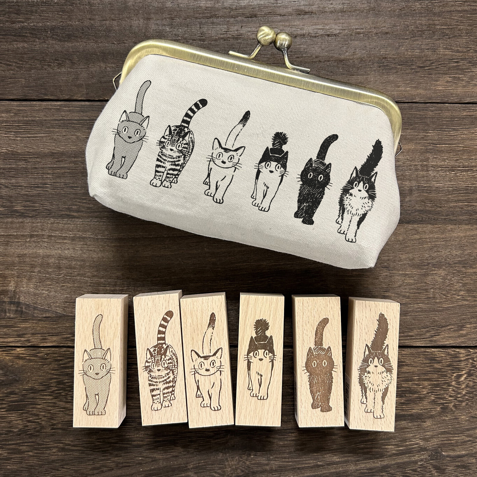 貓咪 木製印章 8款｜日本 ARTE