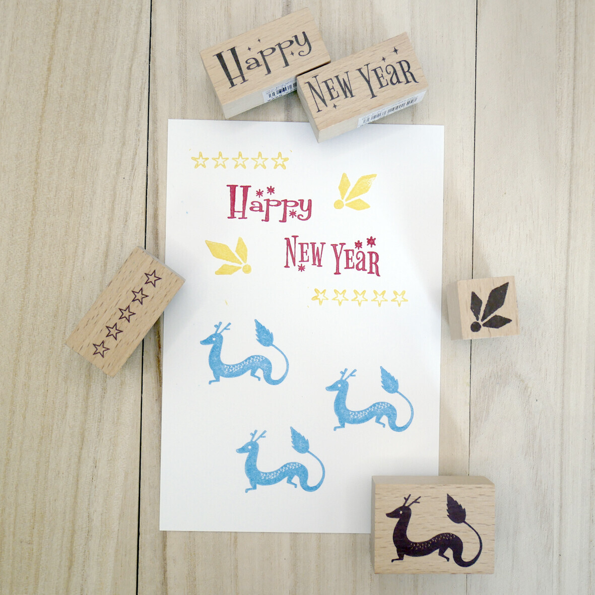 五星 星星 木製印章｜日本 ARTE