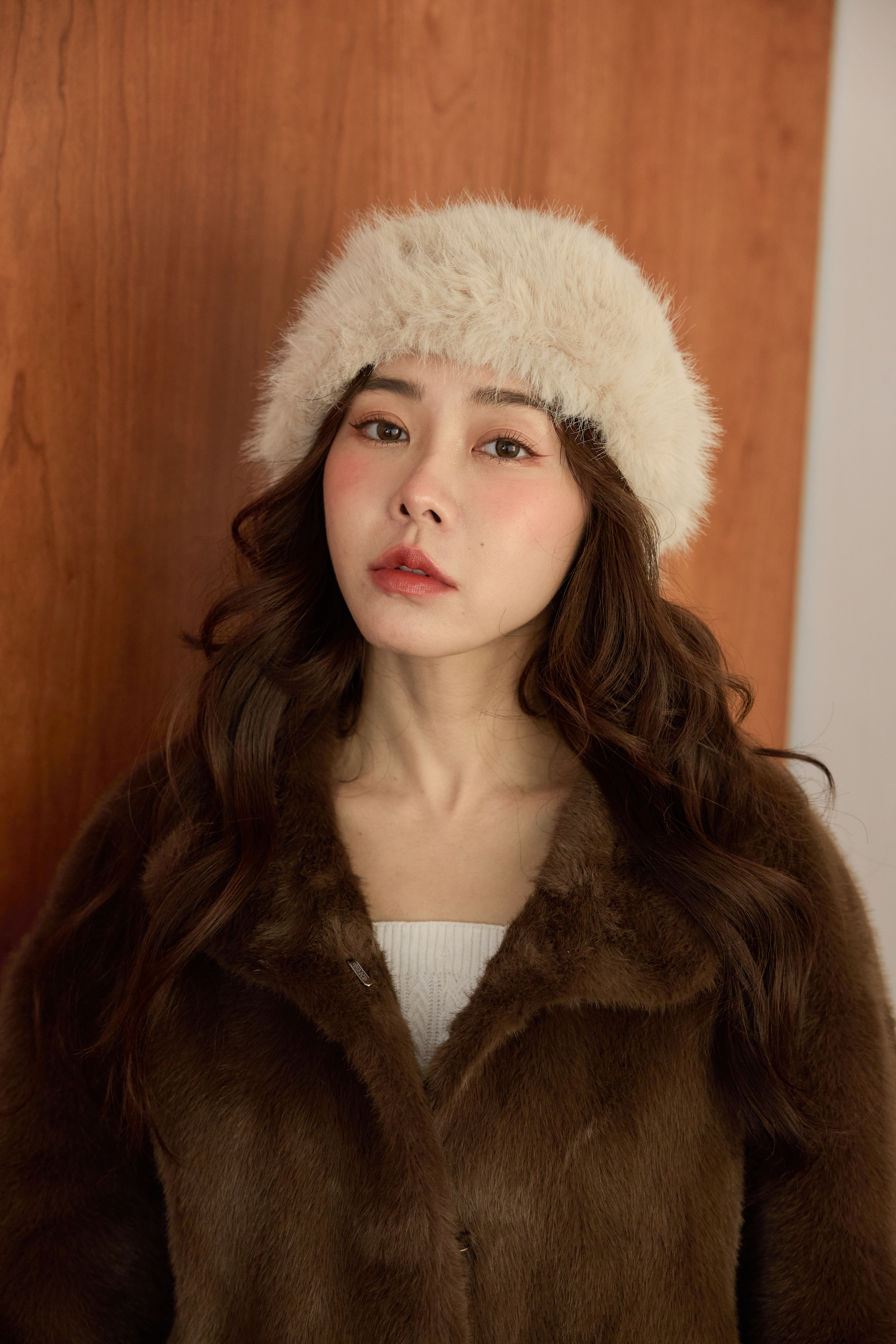 咖色泰迪熊毛毛外套