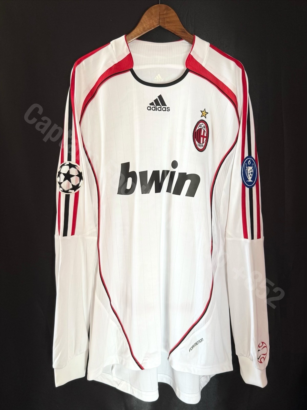 (Match Issue) AC Milan 2006-2007 UEFA Champions League Adidas L/S Away Match Issue Shirt #22 KAKA