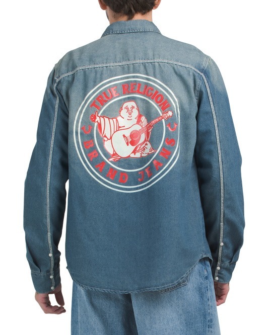 【預購】Q120207 TRUE RELIGION 淺藍色長袖襯衫