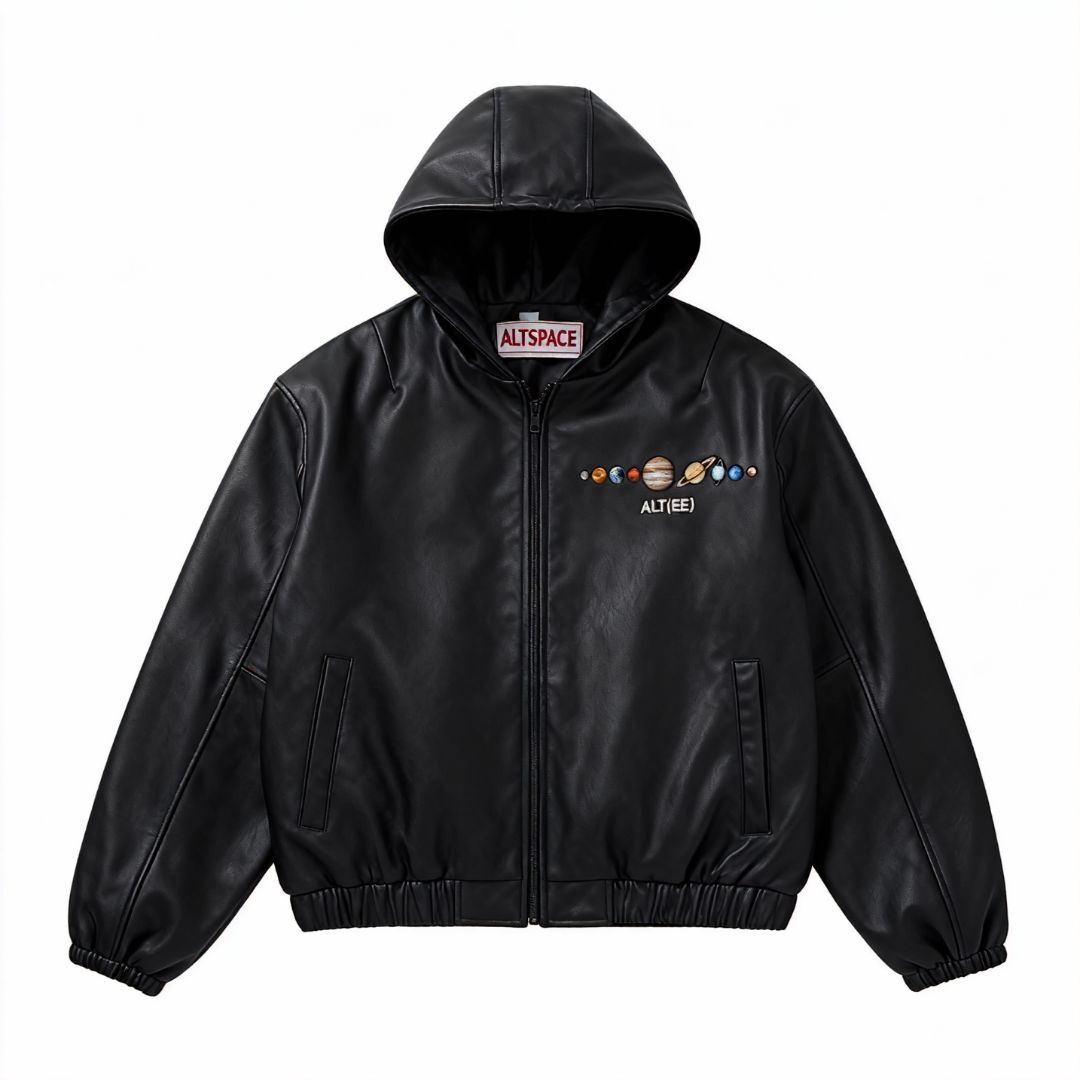 EE／星際太陽系連帽皮衣