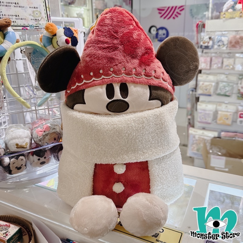 米奇毛氈連公仔收納袋