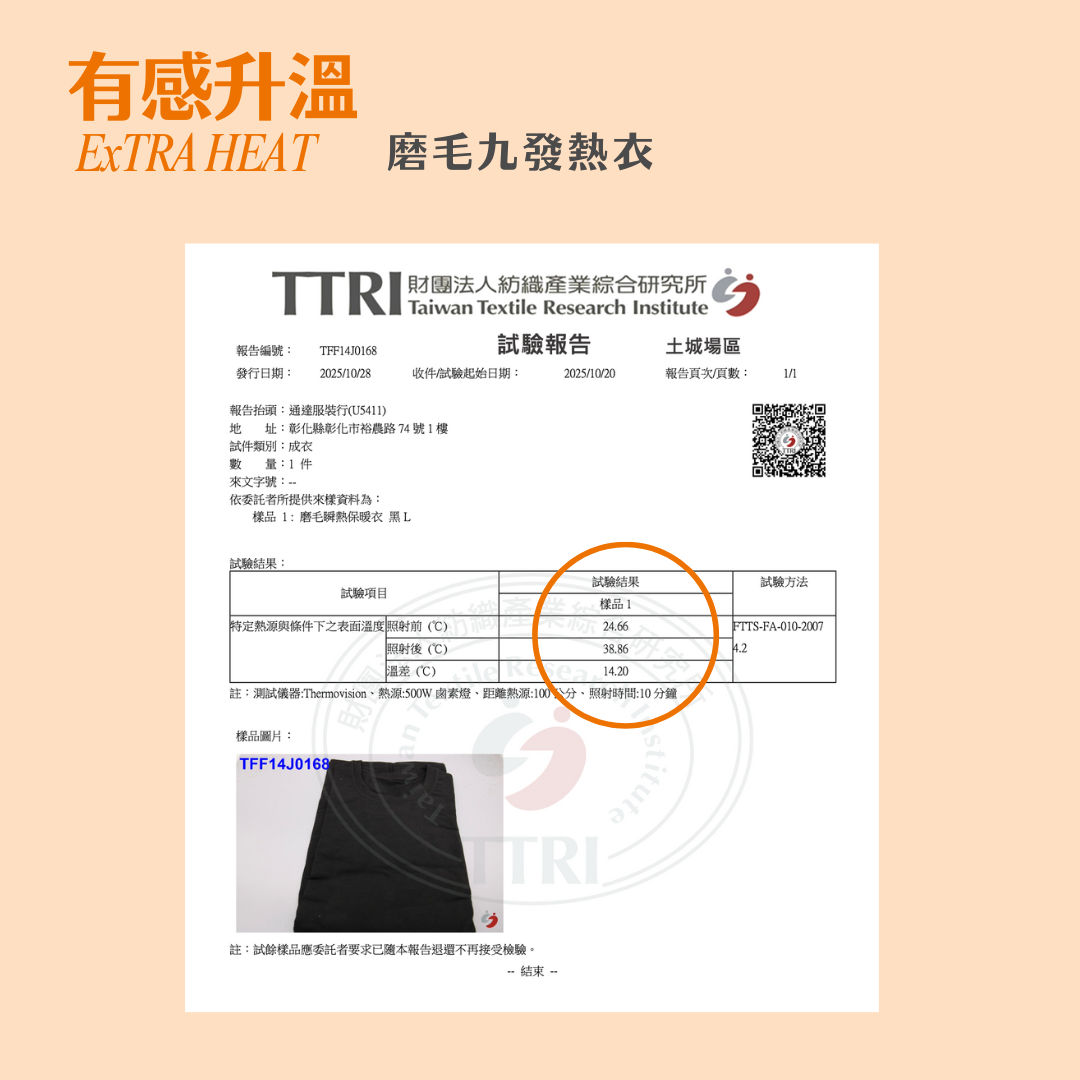 暖 ｜ 磨毛發熱 九分袖 長T 素面羅紋發熱衣 秋冬男裝 男女可穿【 FUZY MADE 】- A201677