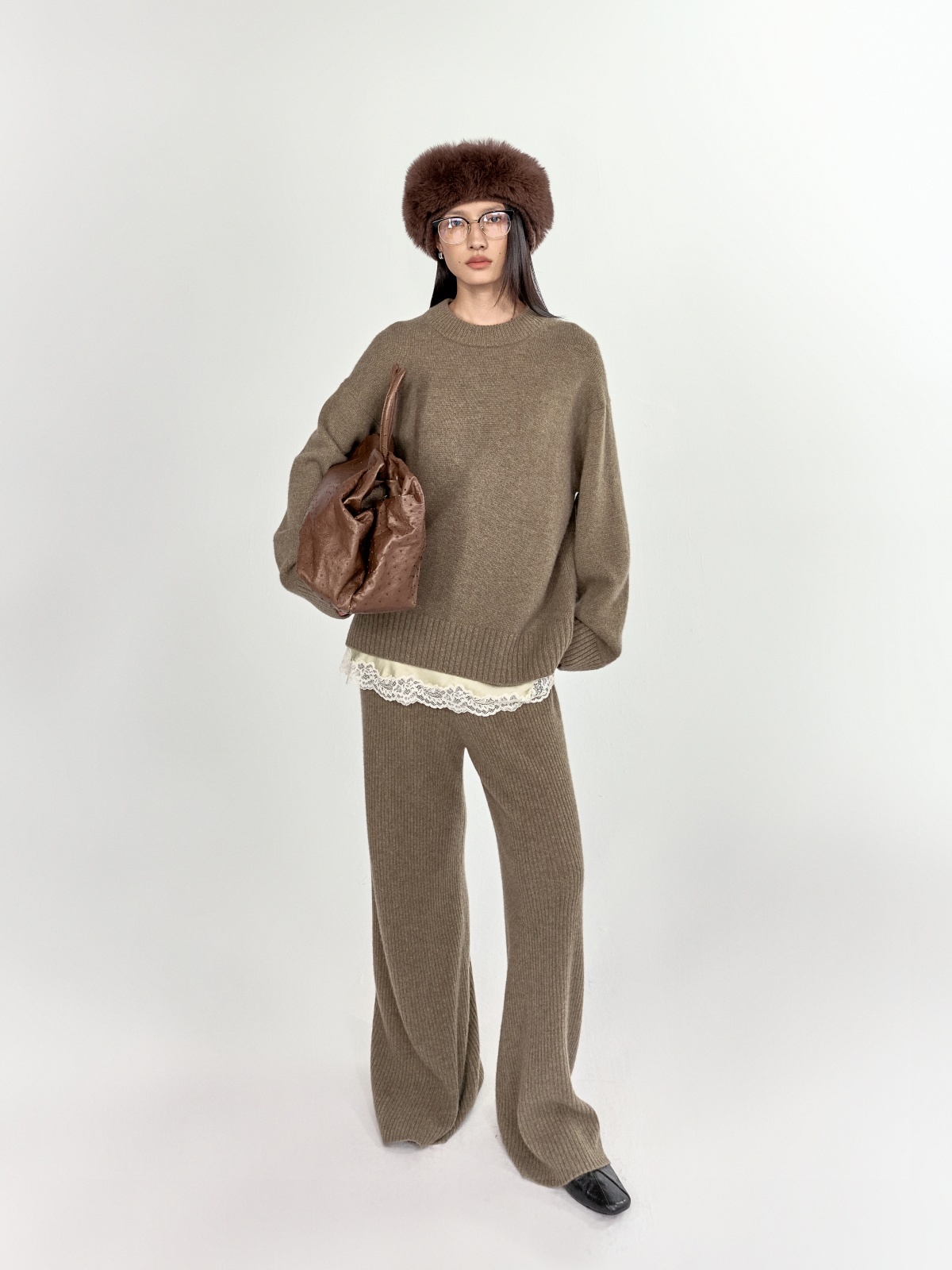 HANAA 新款16MM真絲蕾絲花邊吊帶裙