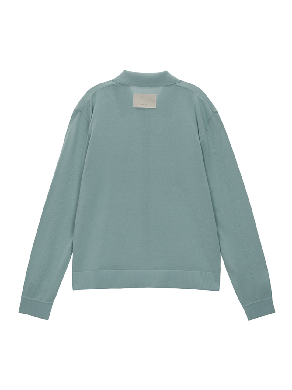 斜紋釦式針織上衣 薄荷綠