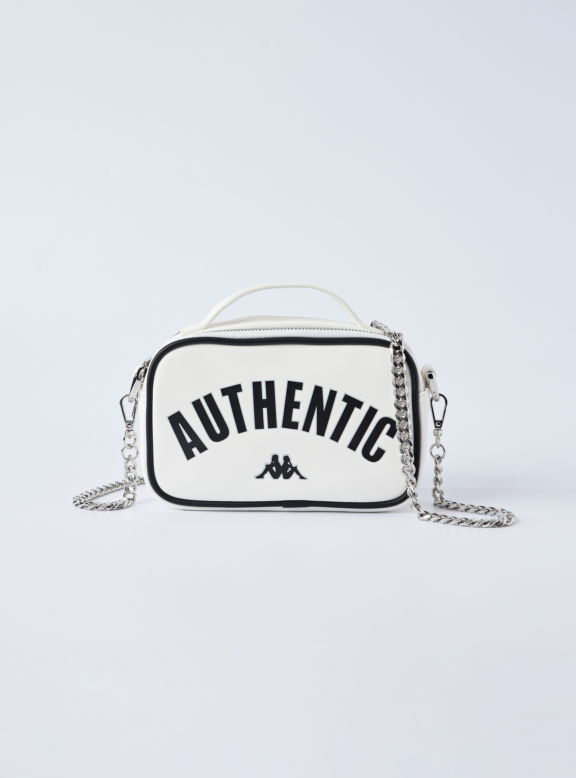 金屬鏈條小方包 (白色）