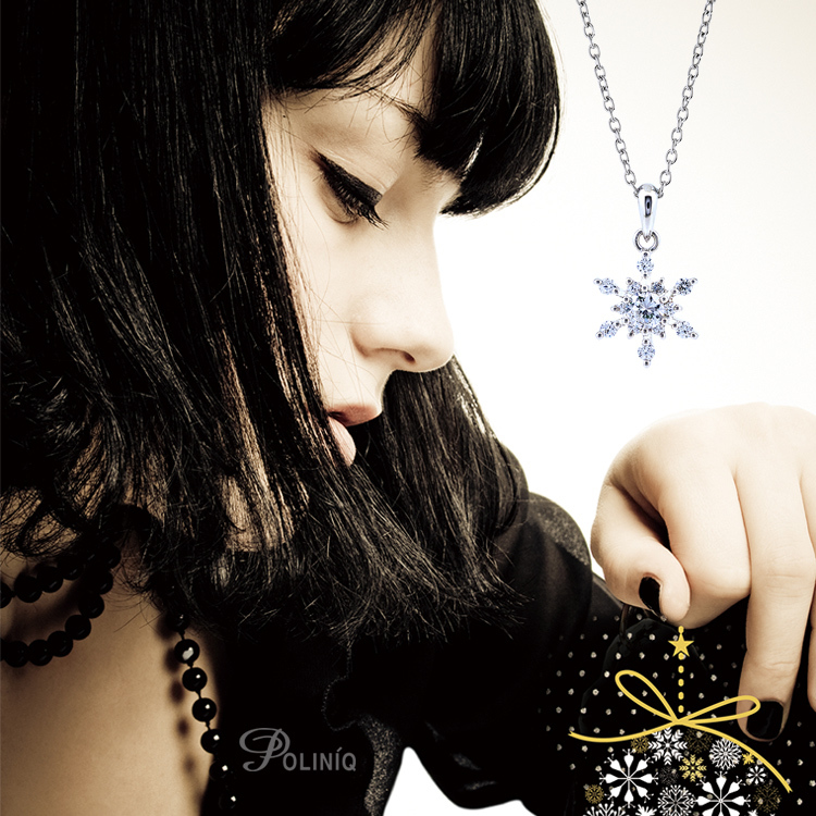 925純銀「愛的雪花」晶鑽項墜+贈白鋼項鍊-SDP0062