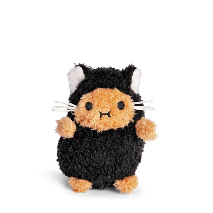 NOODOLL Black Kitty Ricespud Mini Sitting Plush Toy