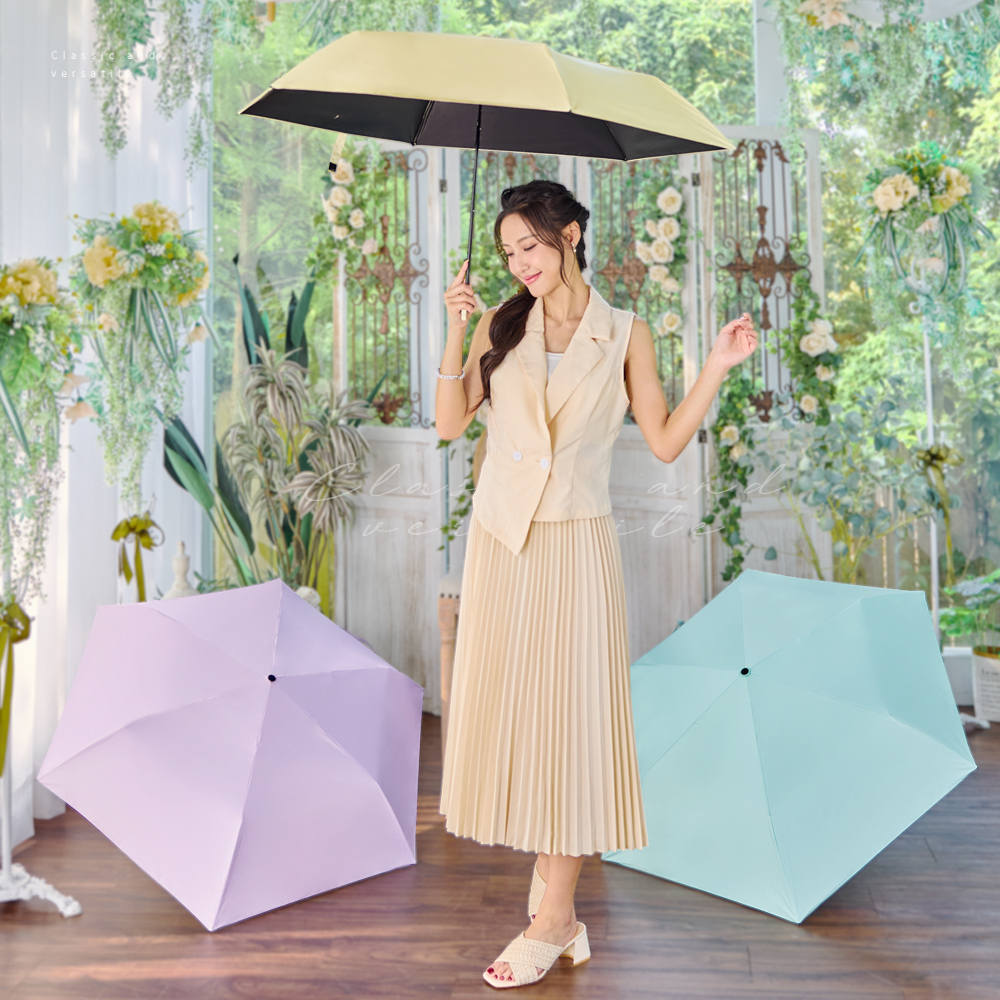 極致潑水三折碳纖素色傘,採用碳纖維傘骨,僅195g大傘面 又愛輕量好攜帶