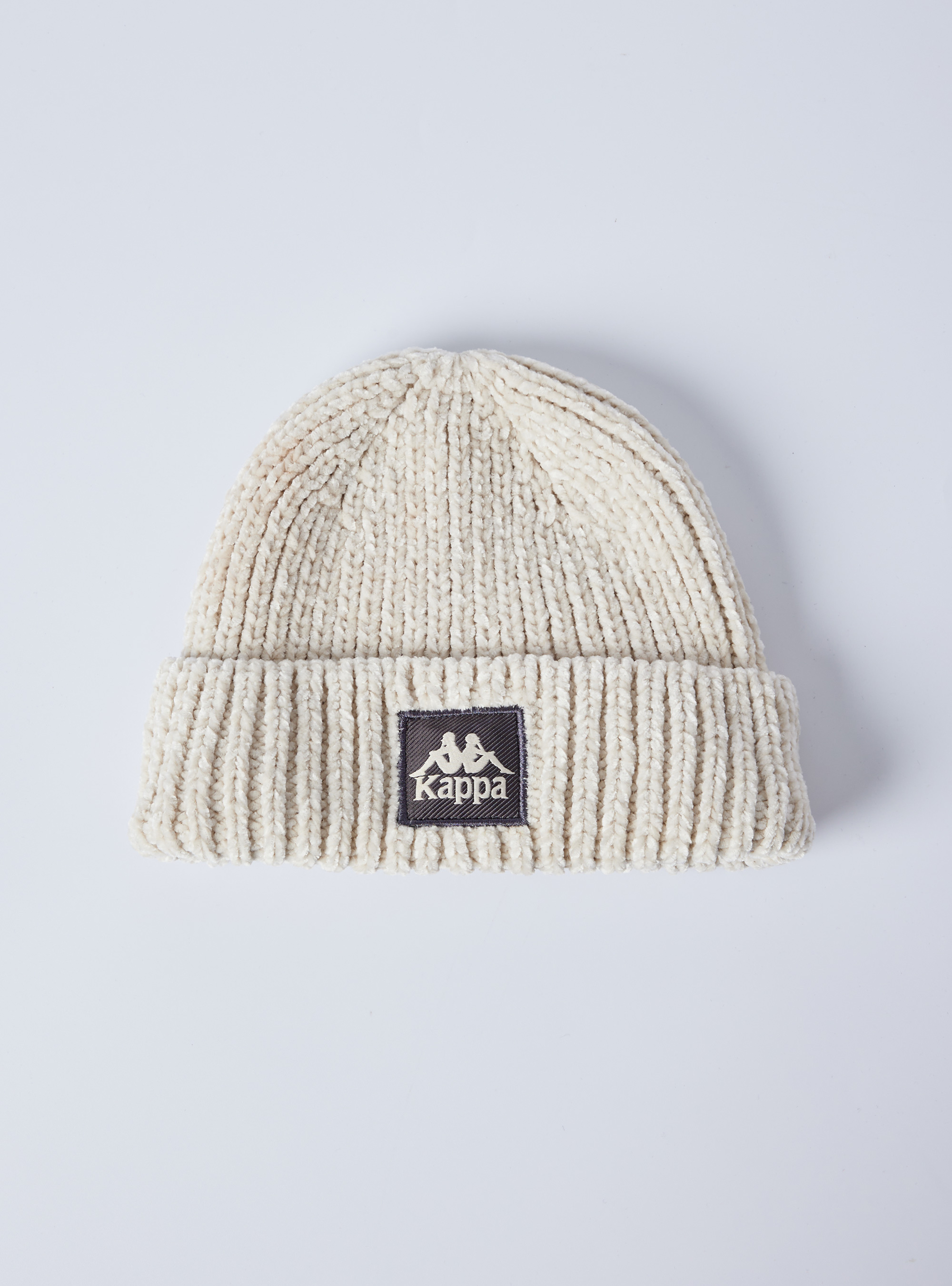 方形Logo標針織毛帽 (白)